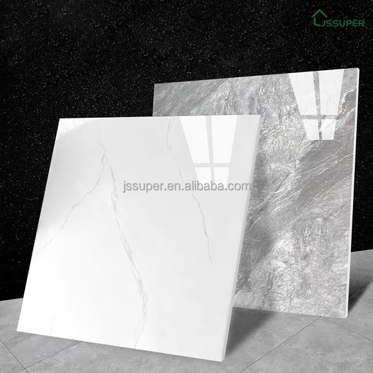 Bright Surface Full Body Tile Square Marble White Living Room Hotel Restaurant Decorative Floor Tile