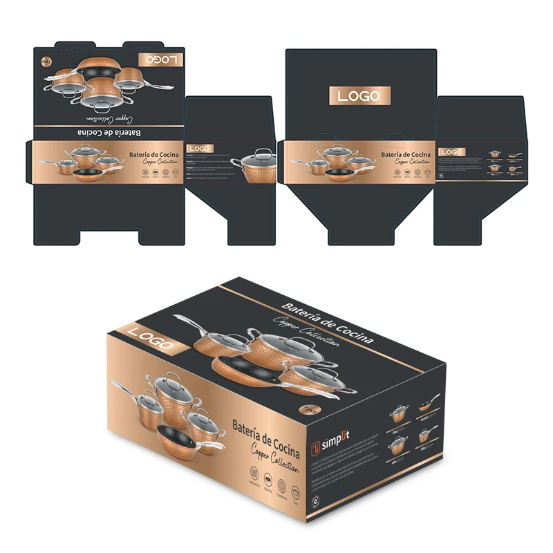 Zhongheng OEM Elegance series Pressed aluminium cookware non stick cookware set induction Base Full induction bottom