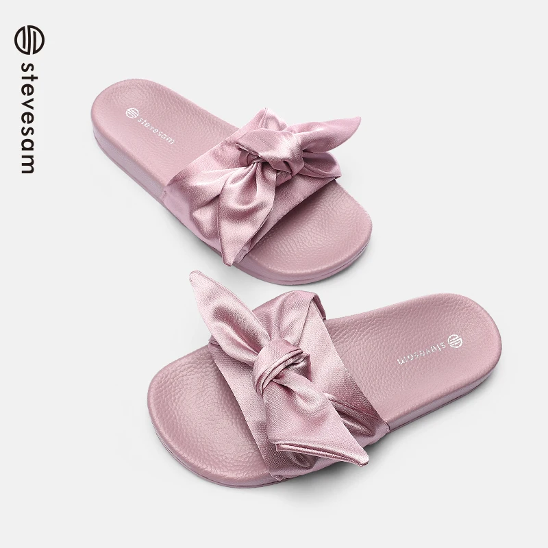 Bow Tie Girls and Ladies Plain Summer Beach High Heel Wedge Platform Woman Slippers Sandals Flip Flops Wholesale Outdoor