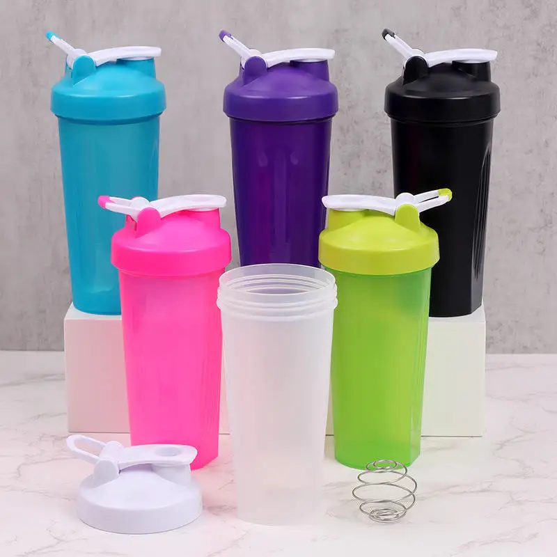 Customize Wholesale 20oz 28oz Plastic Cups Vortex Powder BPA Free Gym Protein Shaker Bottle Kit Pink With Custom Logo