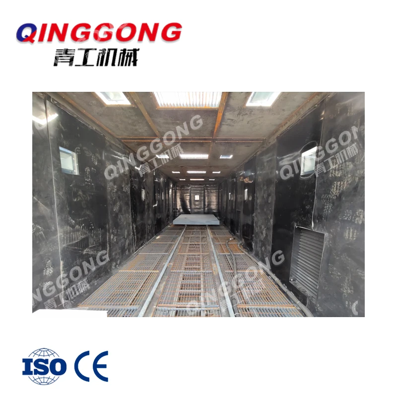 large welding steel structure and shipyard motor shell big workpieces derusting sandblasting room