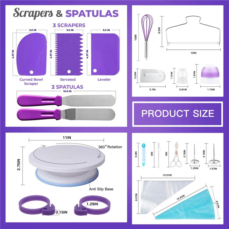 Cake Decorating Supplies Kit for Beginners 137 pcs Cake Decorating Kit  Baking Tools And Accessories