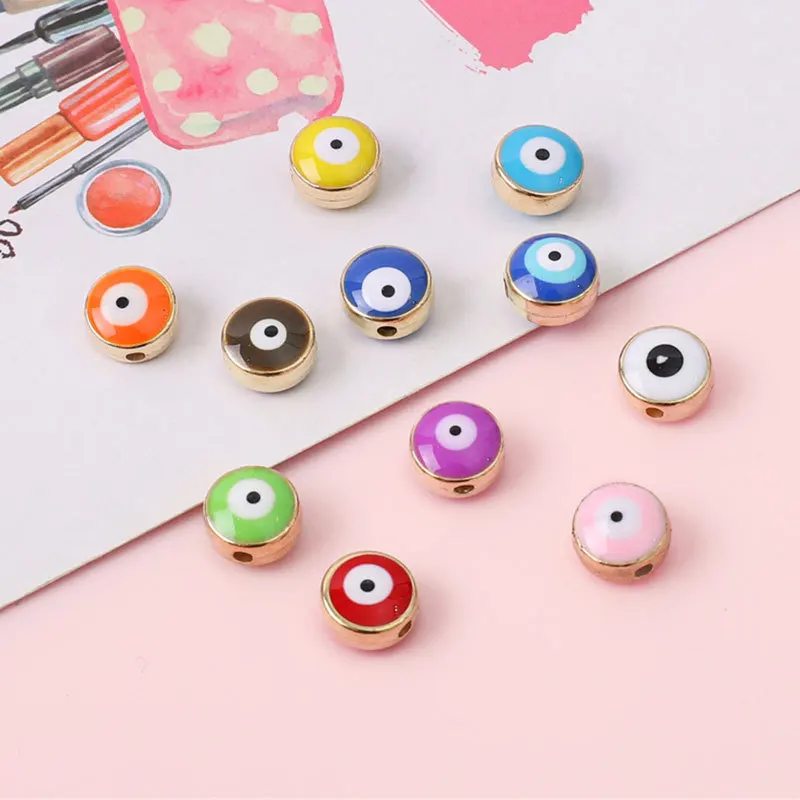 JC resin eye flat round beads beading diy