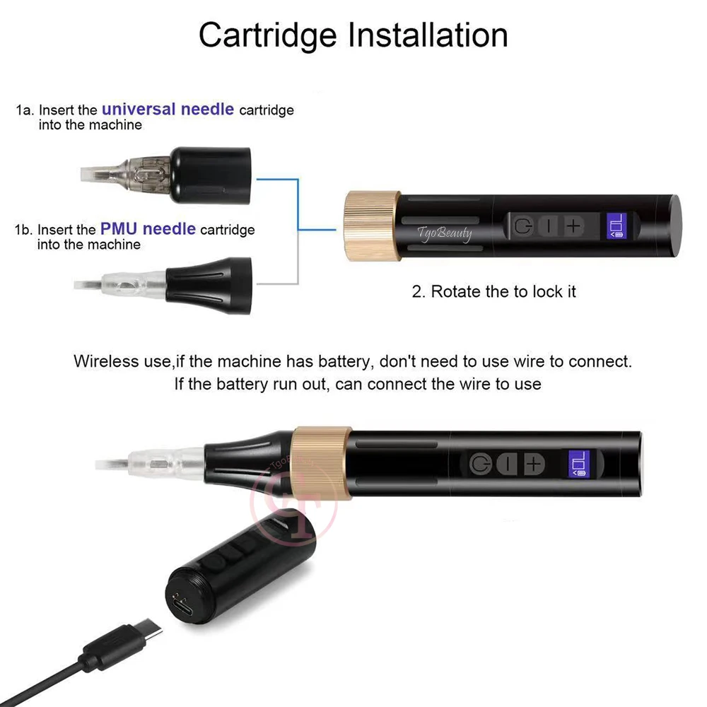 Professional Tattoo Machine Pen Kits Cosmetic Permanent Makeup Machine for Eyebrow Lip Body Tattoo