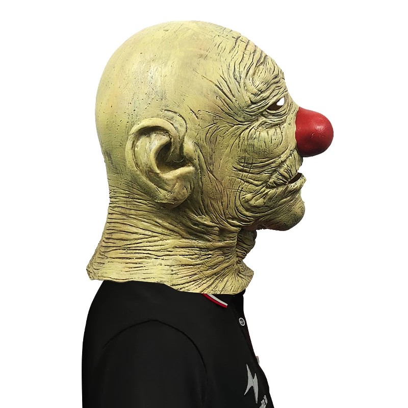 Wholesale Halloween Horrific Clown Mask Horror Movie Theme Funny Mask Masquerade Cosplay Props Old Clown Latex Mask