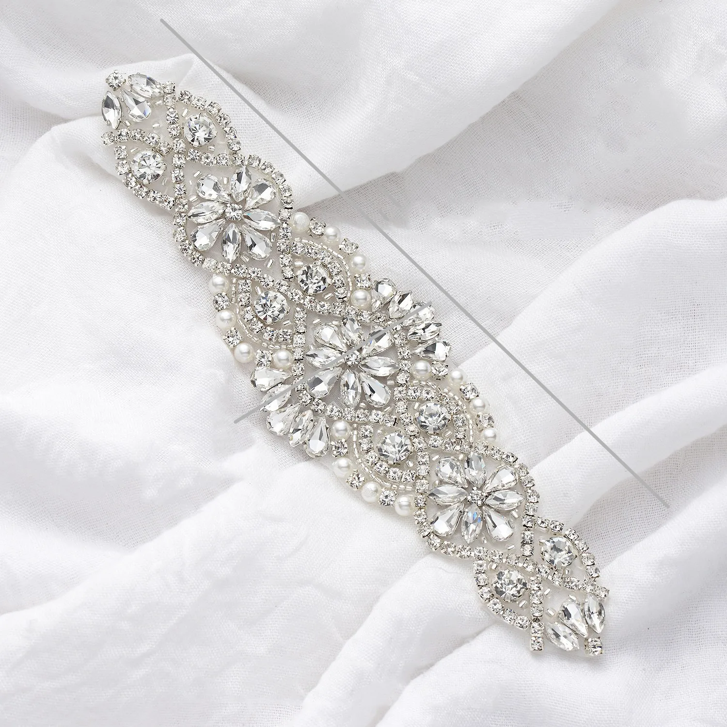 Wholesale Crystal Flower Rhinestone Sew On With Double Layer Flatback Rhinestone