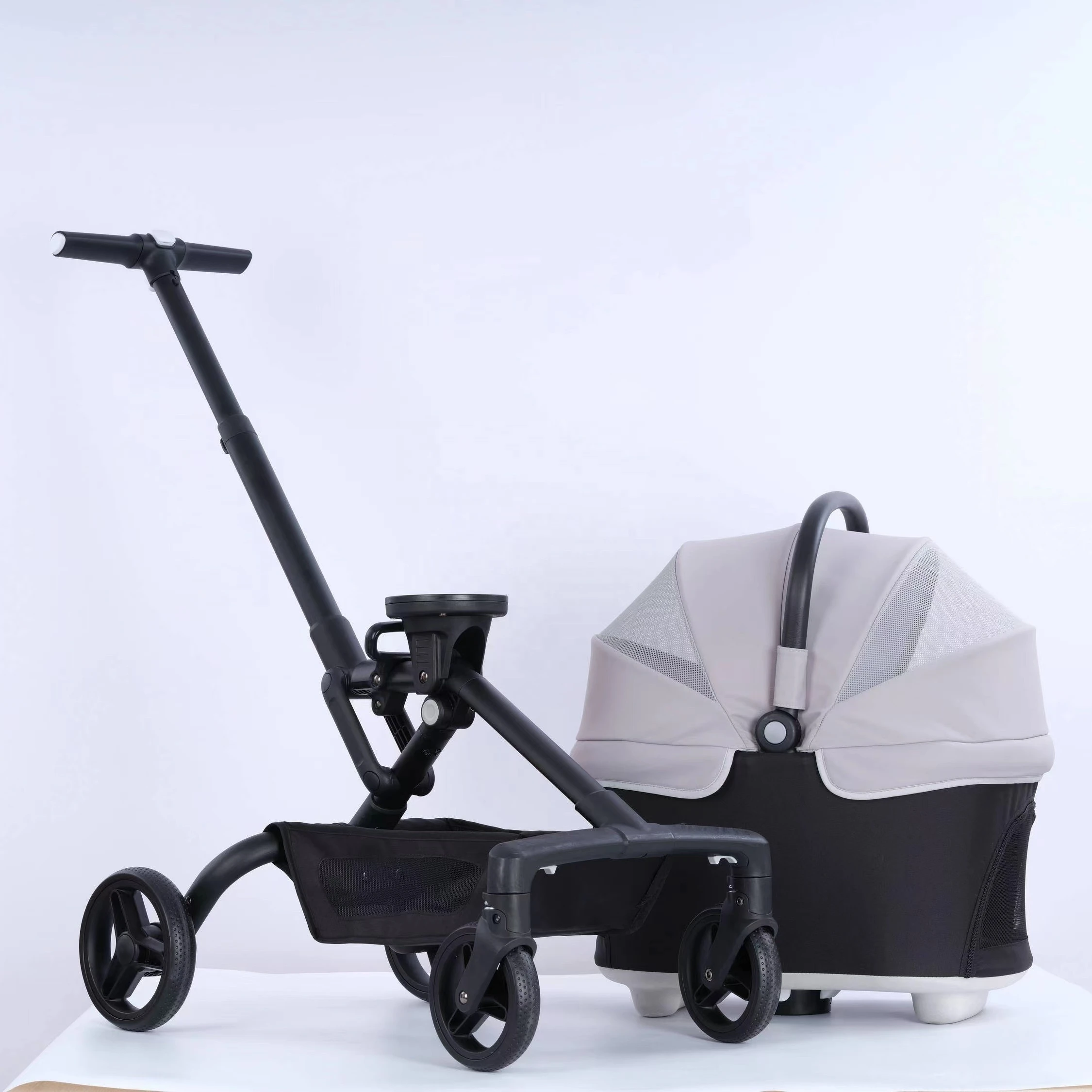 Travel Folding Small Wheelchair Lightweight Pet Walker Rainproof Pet stroller with mattress