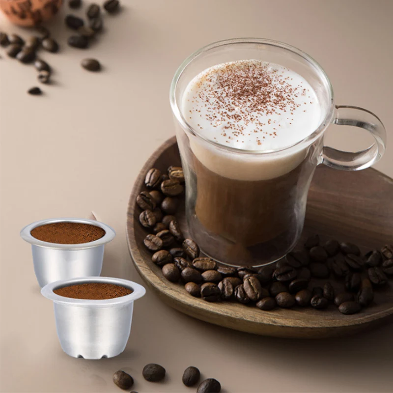 portable stainless steel coffee capsule aluminum foil reusable capsules for coffee