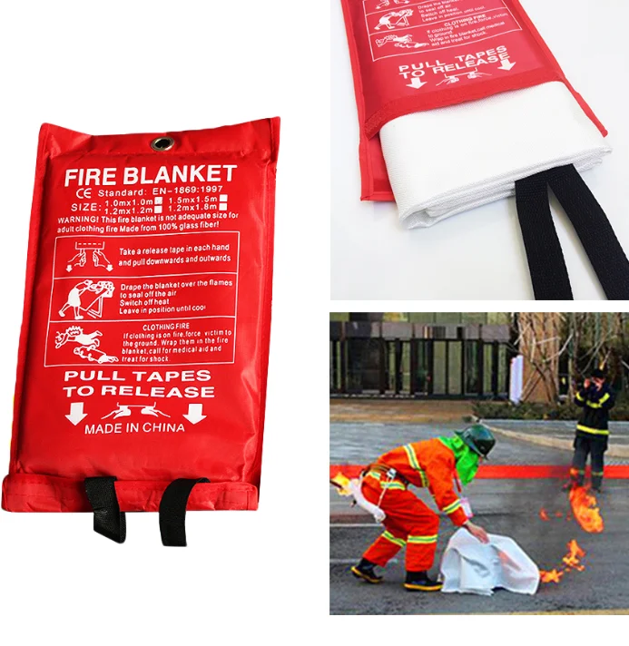 
Fireproof Fiber Glass Fire Suppression Blanket 