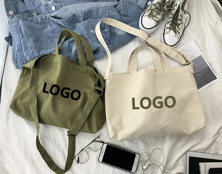 Wholesale Good Quality Design Printed Blank Black Reusable Cotton Canvas Hand Women Custom Shopping Tote Bags With Logo