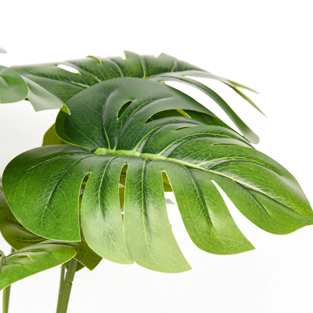 PEVA material 60cm 90cm high outdoor indoor decor artificial monstera leaves tree