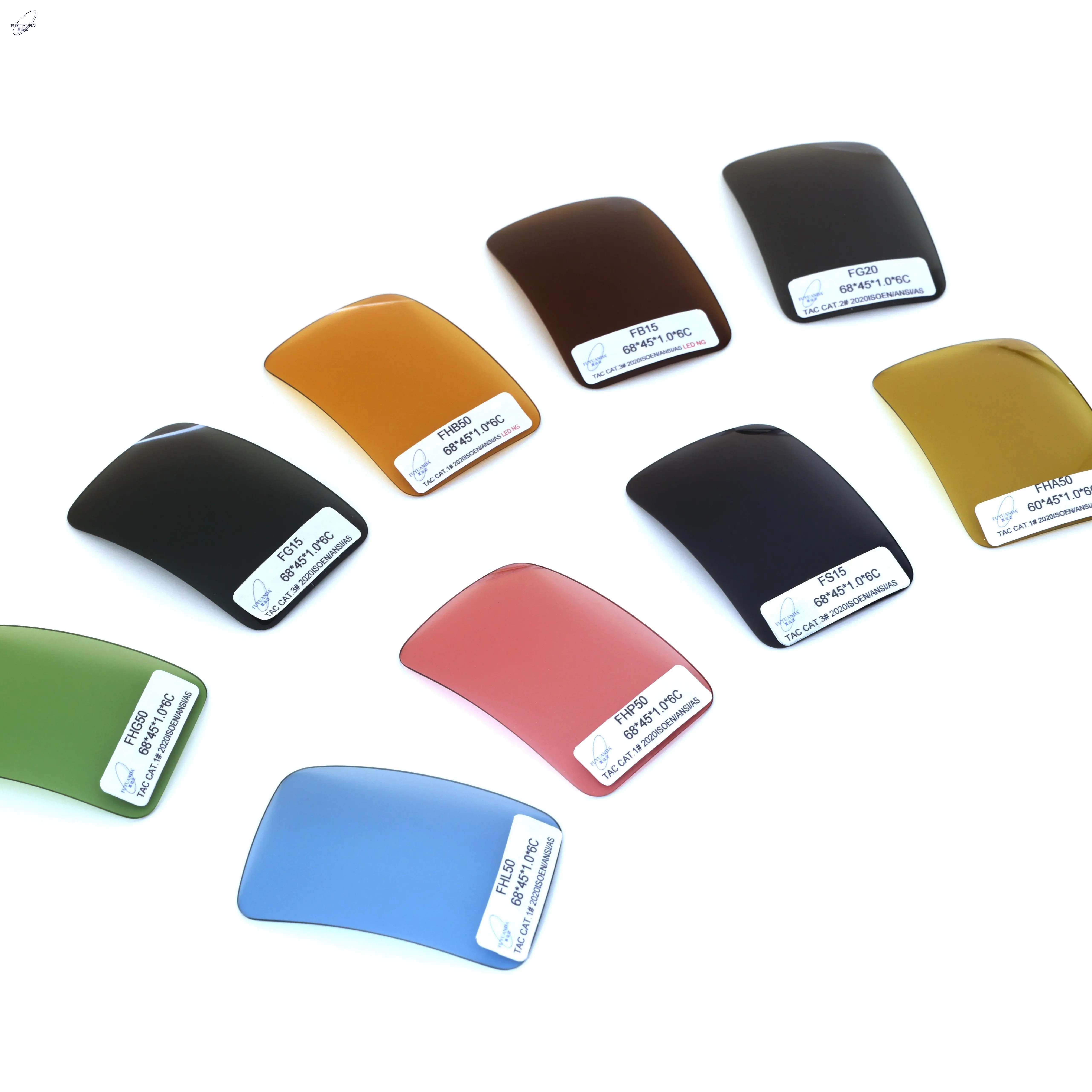 Custom Uv 400 Sunglasses Lens ISO certification Colorful Mirror Coating Tac Polarized Lens