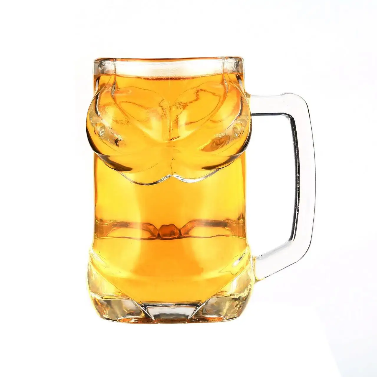 Sexy Body Glass Mug with Handle Bikini Beauty Muscle Shot Glass for Beer and Cocktails