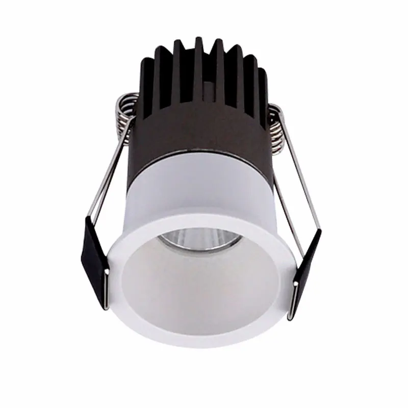 Narrow Edge COB Ceiling Spotlight Background Indoor Lighting 3W 5W 7W 10W Round Dimmable Recessed LED Downlight