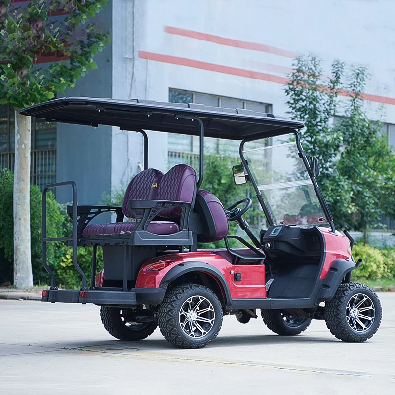 4+2 Seats Electric Lifted Golf Cart Hunting Car with Powerful Motor Controller Electric Golf Cart at Factory Price