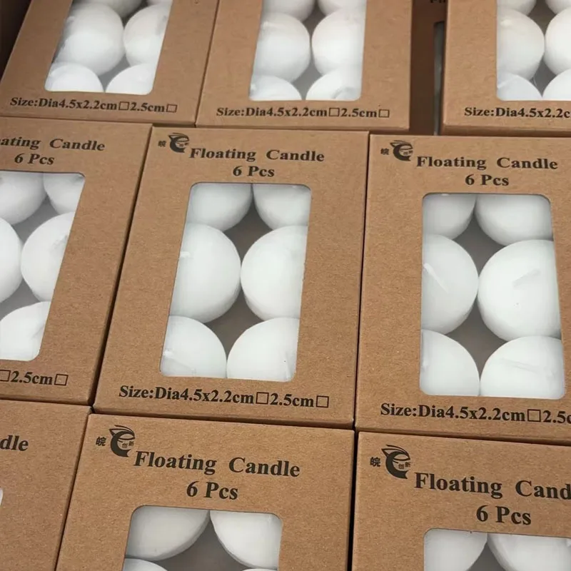 Factory price floating candle custom multiple color floating candles paraffin wax wedding