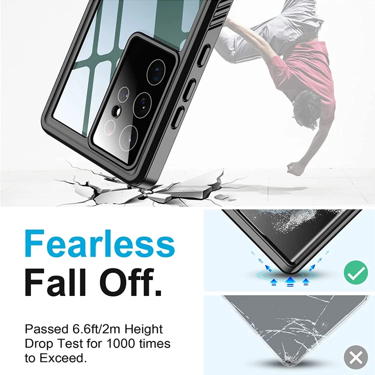 Чехол из ТПУ поликарбоната с полным покрытием для мобильного телефона Samsung Galaxy S22 Ультратонкий чехол водонепроницаемые пыленепроницаемые чехлы телефонов