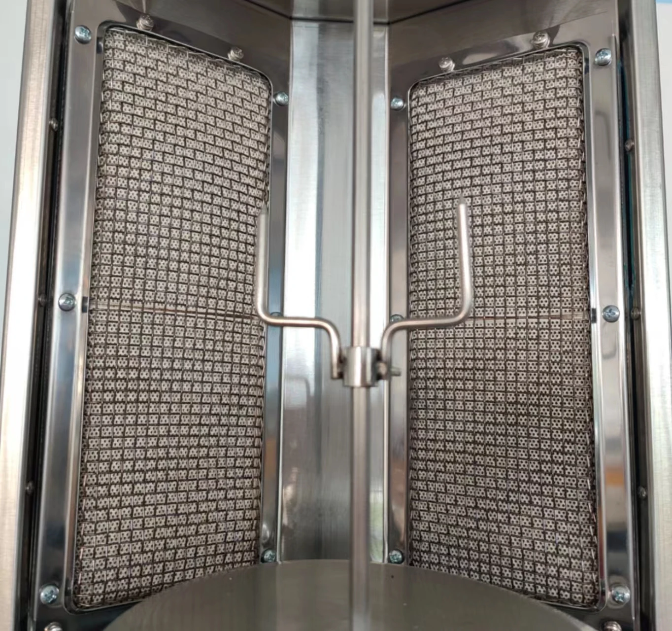 Commercial Desktop Gas Chicken Grill Barbecue Shawarma Machine Kebab Machine With Double Burners