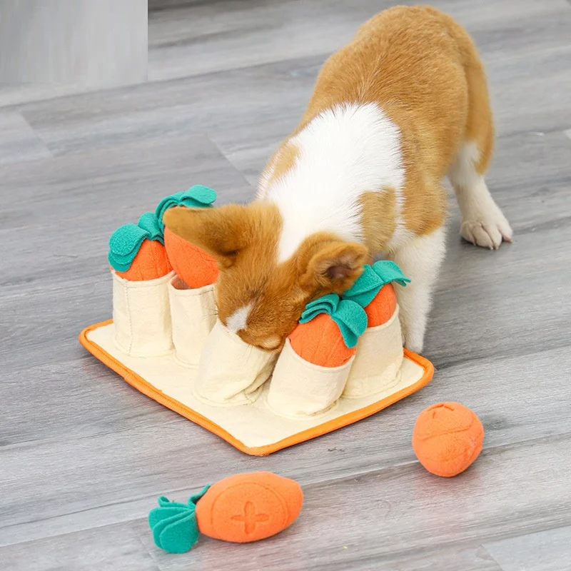 Wholesale Pet Carrot Pulling Toys Sniffing Plush Educational Dog Toys Training Play Interactive Pet Products