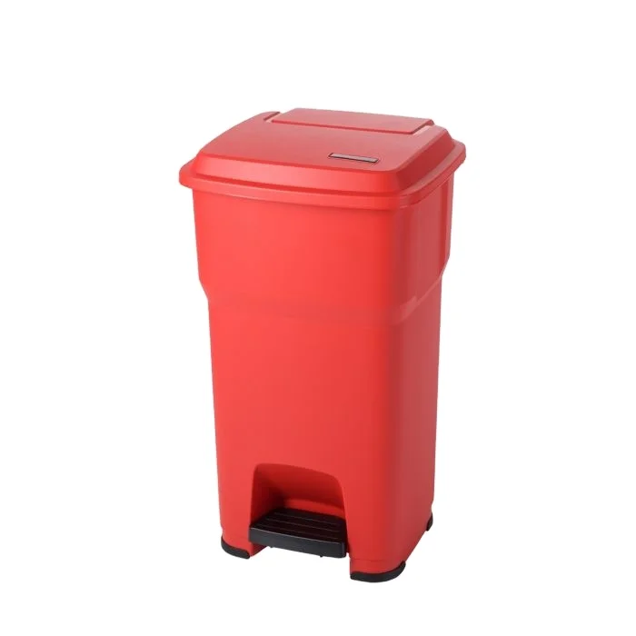 100 Liter Garbage Can Outdoor Trash Bin Waste Bin PP Plastic Customized Logo Stainless Steel Painting Household Storage Bucket