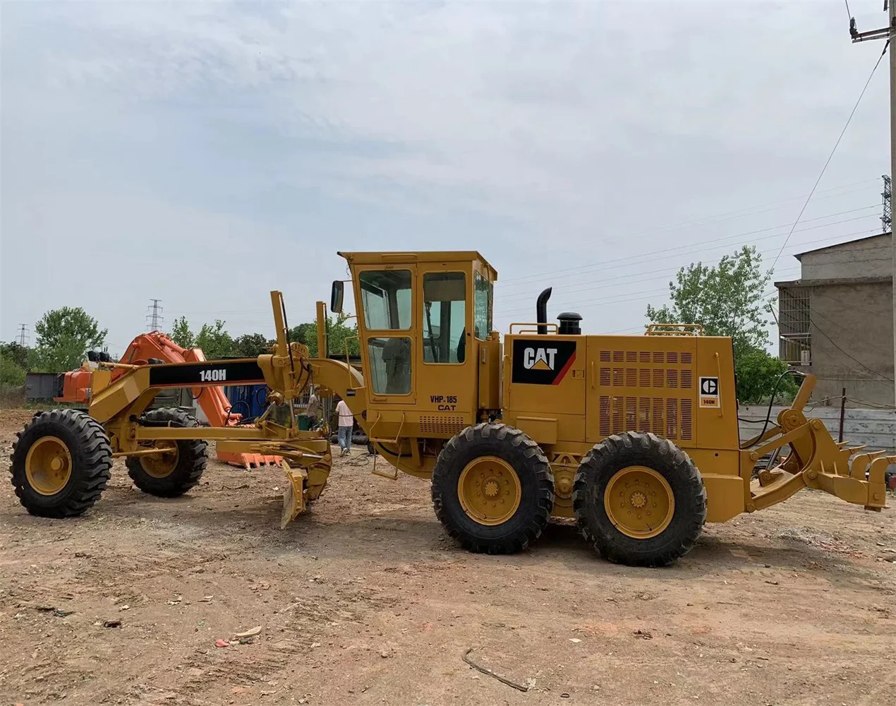 Cheap price used cat 140h 140K motor grader caterpillar 140h grader with five ripper in good condition