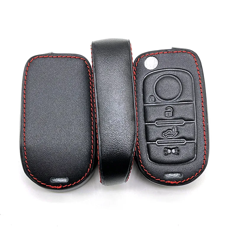 Case leather Key Cover Car Key Holder Keychain for FIAT Tipo Toro Freedom 500X Doblo Argo Nuovo Grazie Remote Shell 4 Buttons