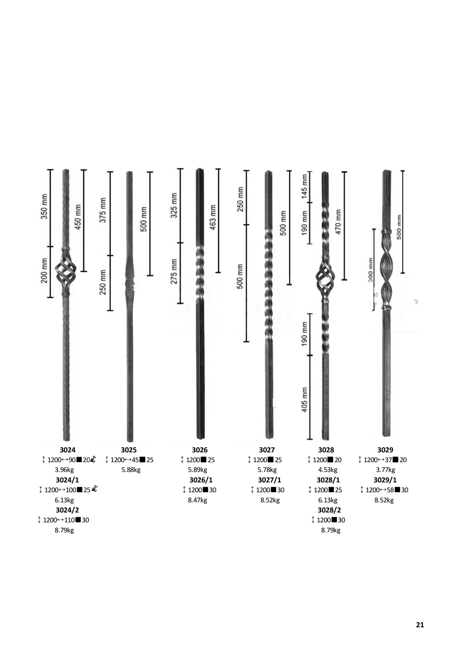 1200mm wrought iron components forged elements forging ladder boot wrought iron starter  for gate railing handrail balustrade