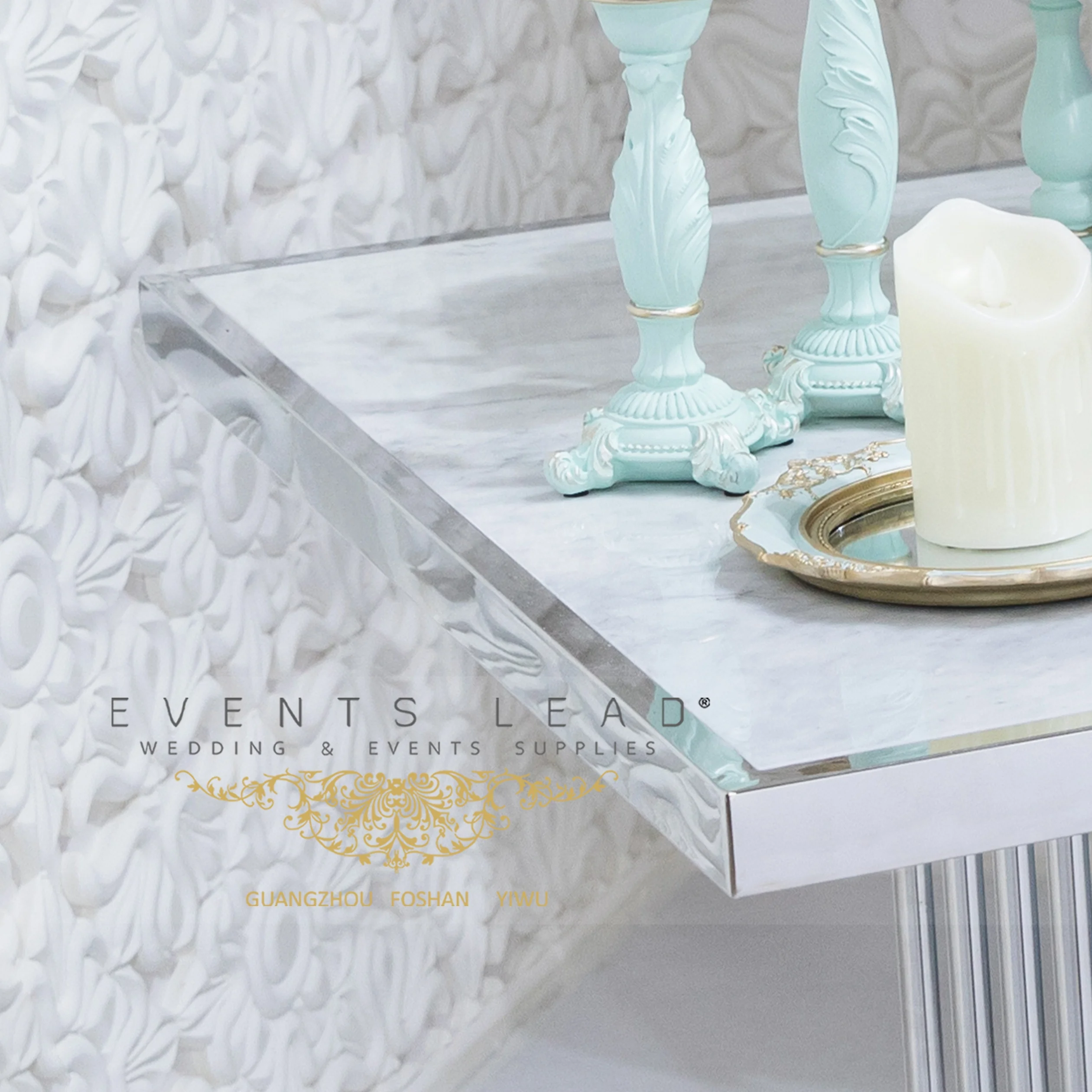 Sell Hot Wedding Supplies Silver Square Stainless Steel YAVANNA Wedding Cake Table