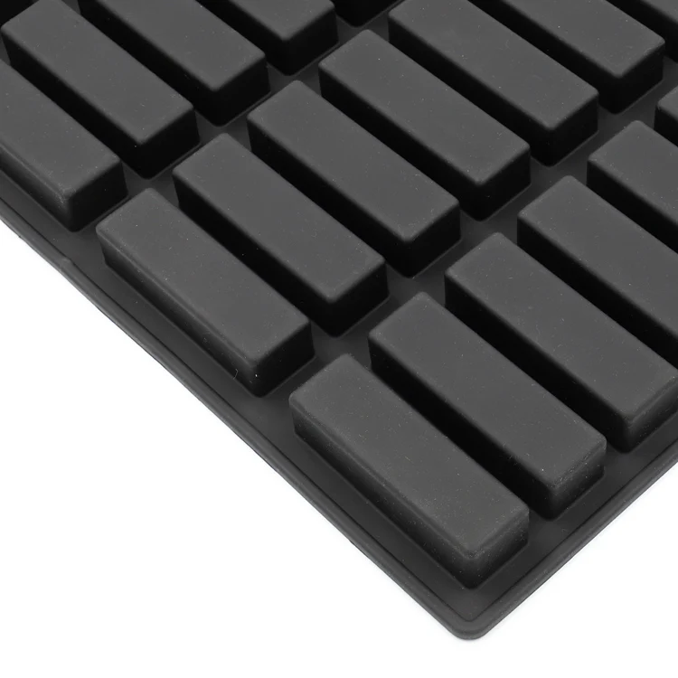 Manufactory Custom Black Oblong Shape Cake Silicone Mold Multifunctional Mold Suitable for Chocolate Hard Candy  Ice Cubes