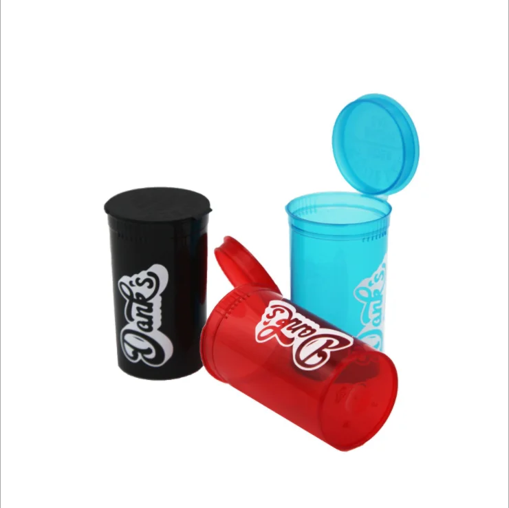 Wholesale High Quality Pop Top Pill Bottle Waterproof External Airtight Storage Jar Container Lid Plastic Pop Top Bottle Tube