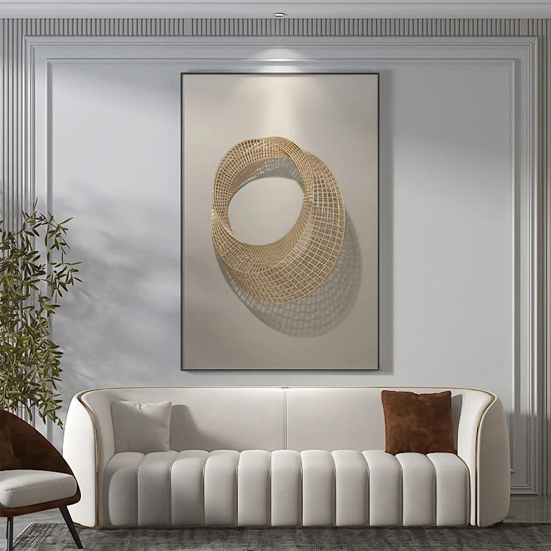 Minimalist Painting Abstract 3D Stereo Wall Decor Art  Home Decor Vertical Hanging Wall Art Canvas