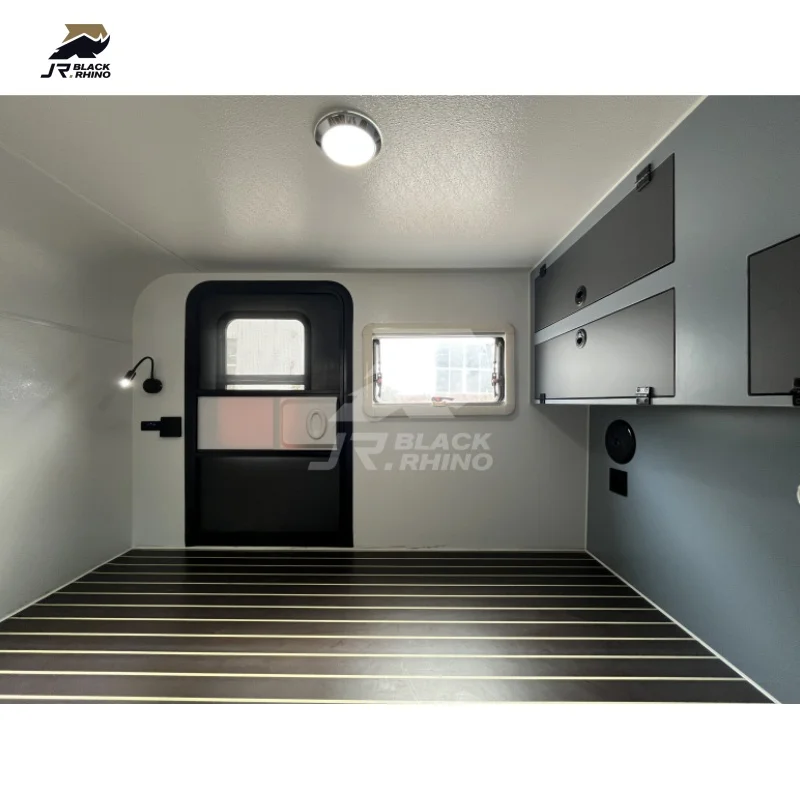Lightweight galvanized sheet mini off-road camping trailer special discount teardrop camper for self-driving tour off-road