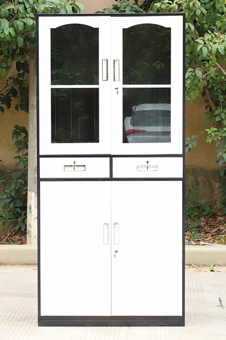 Steel office file cabinet on the glass under the iron cabinet two bucket locker Financial a4 data file storage cabinet