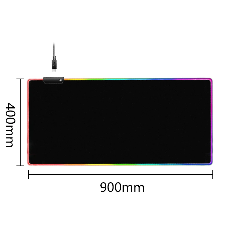 Игровой коврик для мыши RGB микро тканая ткань сертифицированный CE полный английский Пользовательский логотип Расширенный большой размер XXL 900x400x4 мм цветная коробка