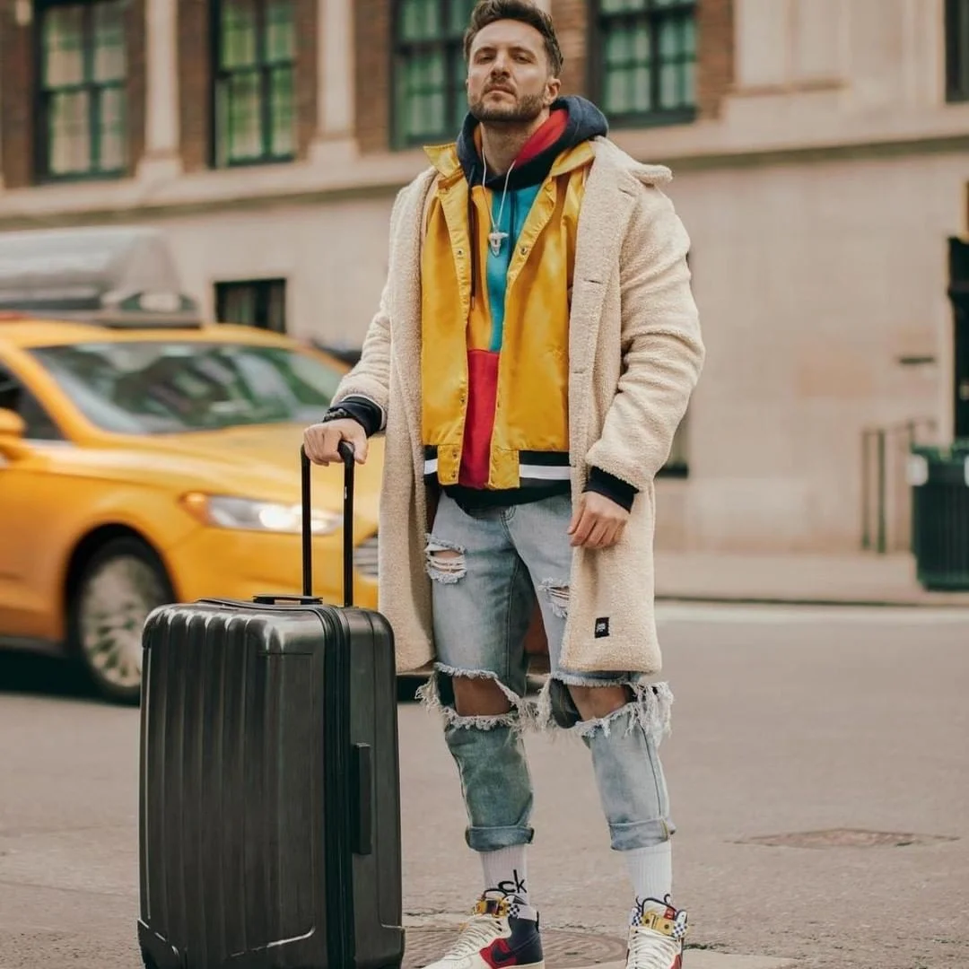 
DLL111 Hot sale pullover men new multicolor patchwork loose sweater street fashion 2020 mens hoodies 