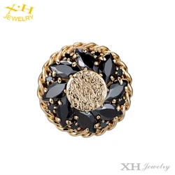 Hotsale French Style Marquise Shape Crystal DIY Flowers Embellishments Buttons 18K Gold Plated Buttons For Garments Cloth