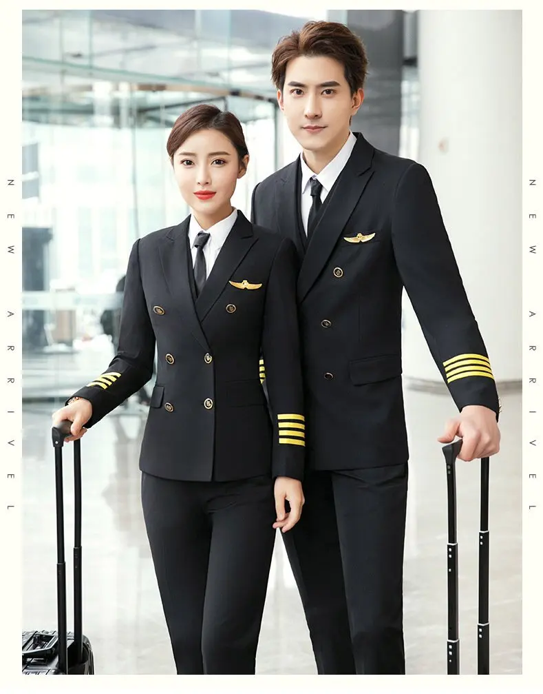 pilot uniform Captain uniform female airline pilot Stewardess occupational work ground uniform
