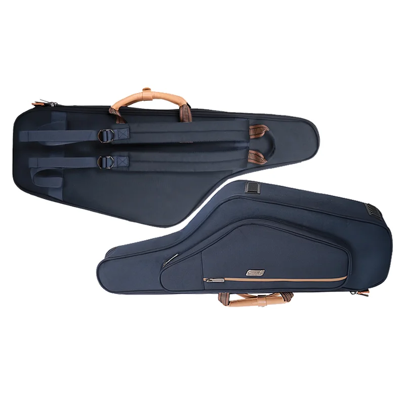 Professional custom waterproof thick soft case with double strap alto saxophone bag