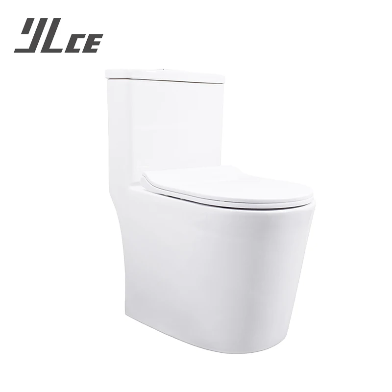 Modern White Ceramic Sanitary Ware Bathroom Water Closet WC One Piece Toilet