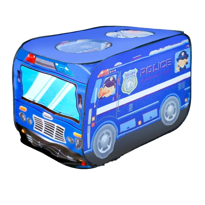 Открытый складной детский игровой домик большой автобус игрушка палатка игра всплывающая полиция детская машина