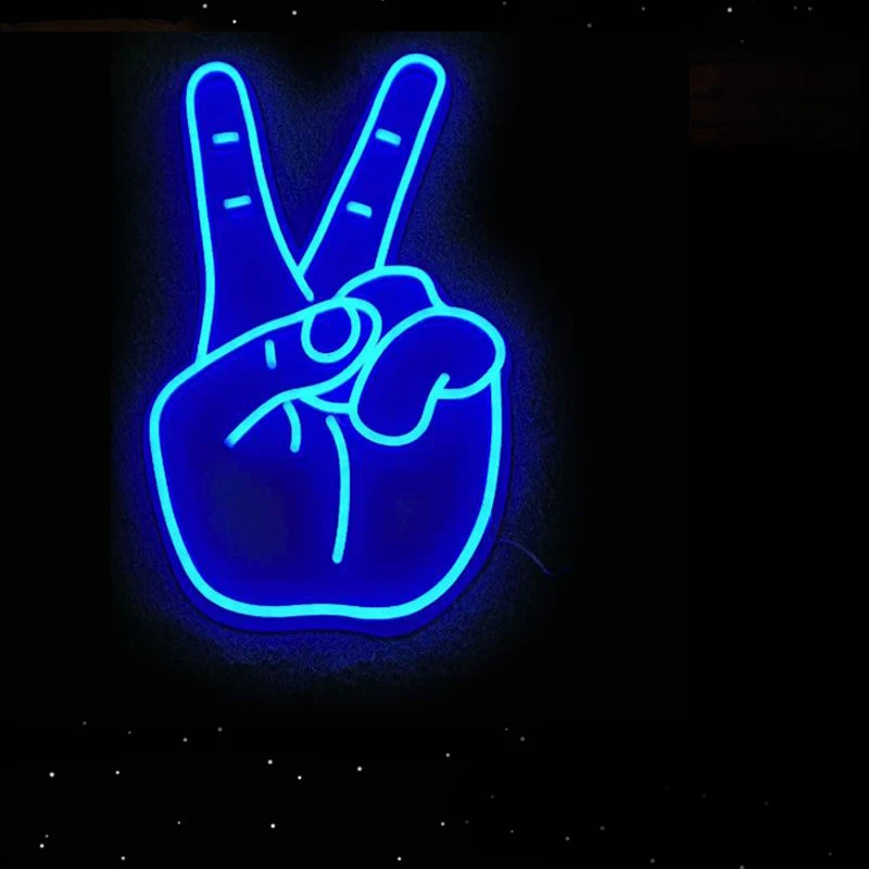 
Customized gesture neon sign shop front outdoor name signs 