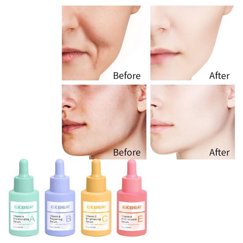 custom OEM/OFM whitening antiwrinkle face  anti-aging  vitamin c serum facial serum set skin care serum