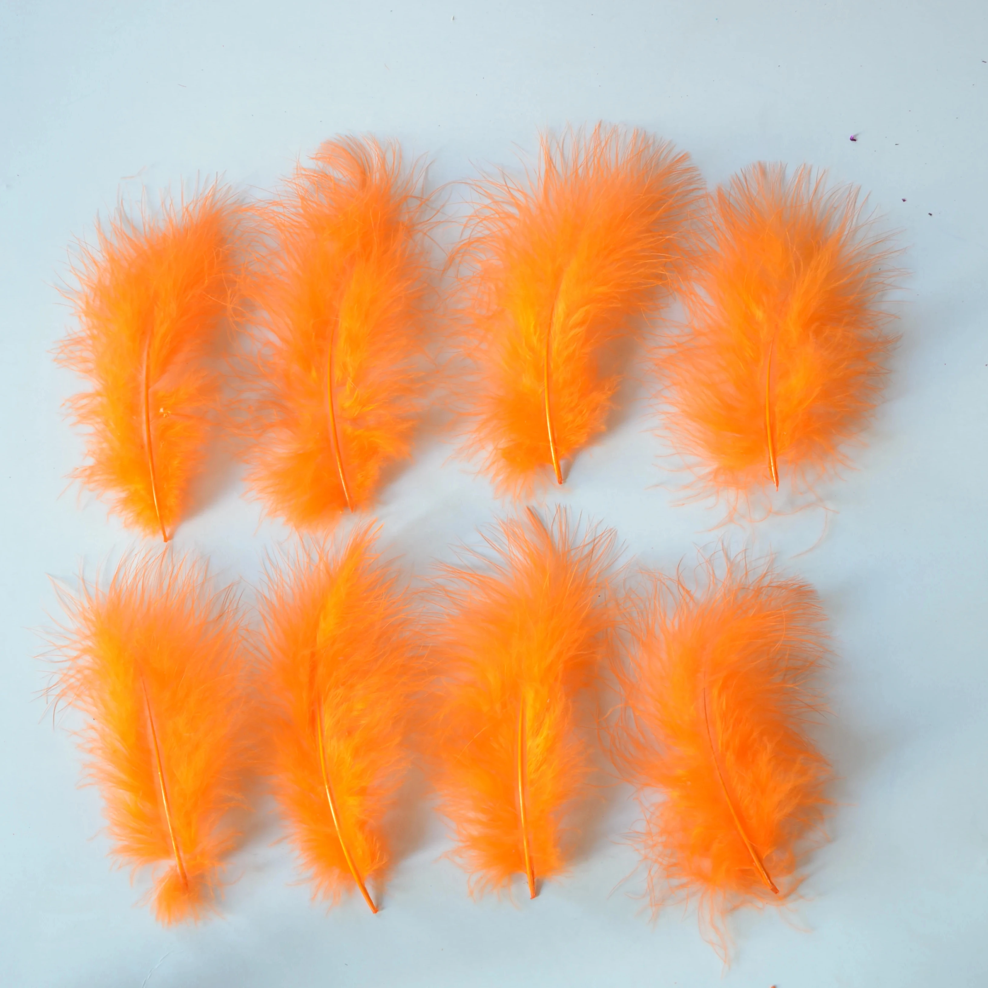 Wholesale fluffy orange white black 1st grade turkey marabou feather thread strung marabu turkey feathers for costume making