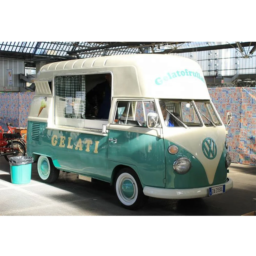 
Vintage food truck with snack machines camping trailer for ice cream coffee shop used cars for sale 