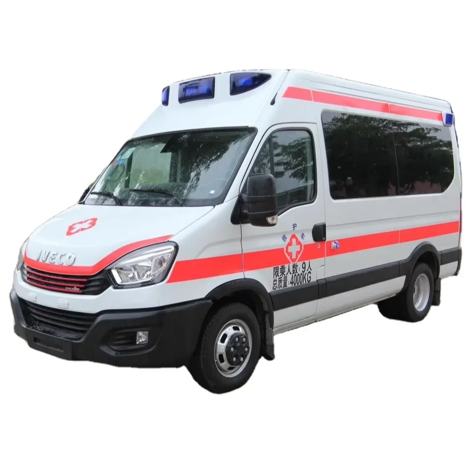 IVECO High Roof 125kw Diesel Engine Monitoring Ambulance 2998ml 8AT Medical Emergency Rescue Vehicle for Sale