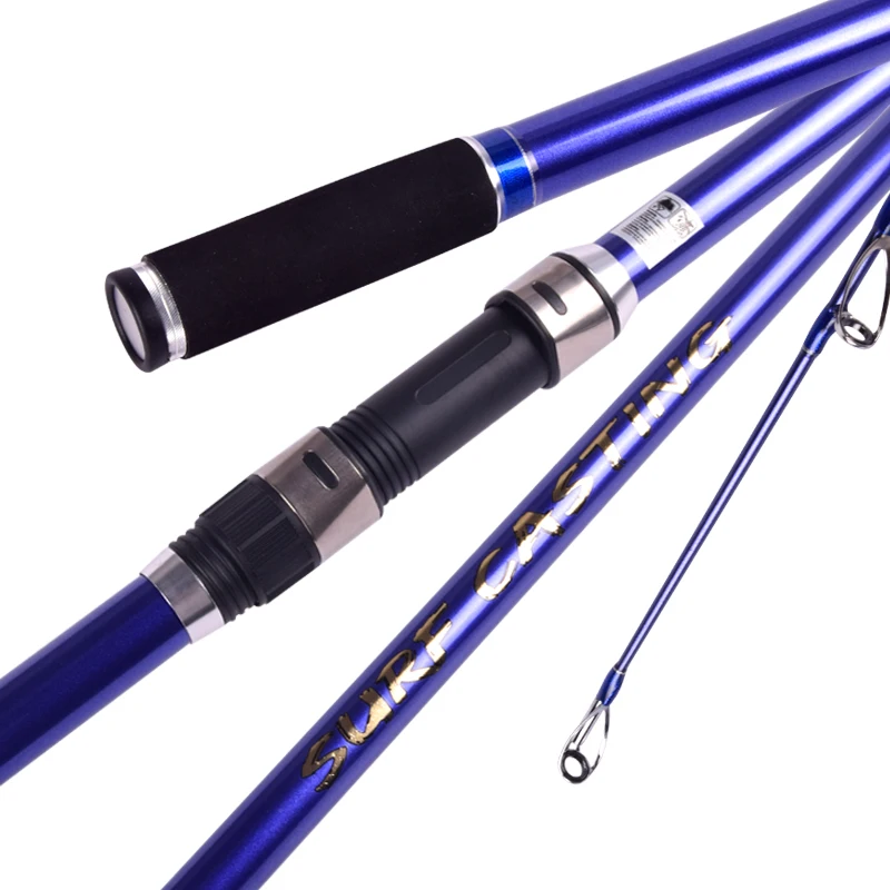 Популярные 4 секции 2 м удочки для серфинга синие анодированные пляжные морские
