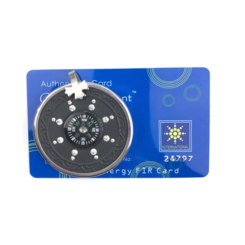 Factory price necklace quantum energy pendant round shape stainless steel scalar energy power pendant