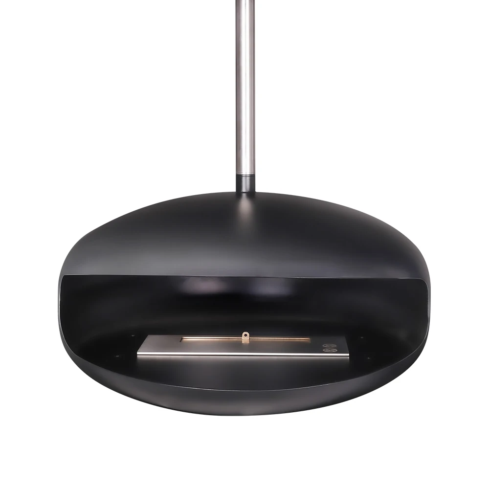 suspended fire place bio ethanol roof mounted ceiling cocoon hanging fireplace
