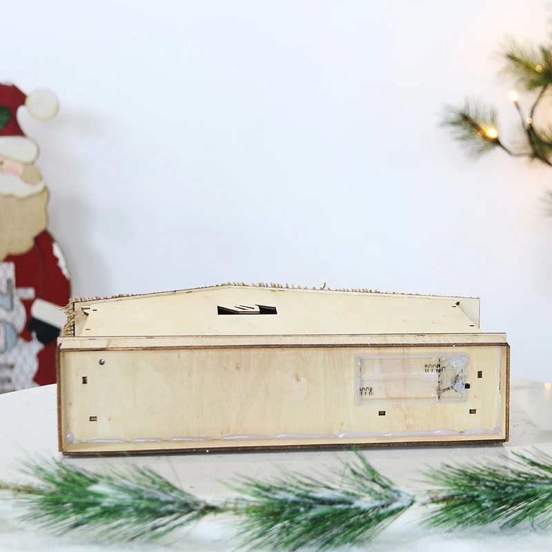 4L warm white LED woodworking table craft New Year Christmas Decoration