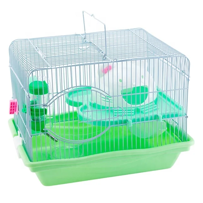 Wholesale Cute Cat Head House Travel Portable Hamster Double Layer Cage With Kettle